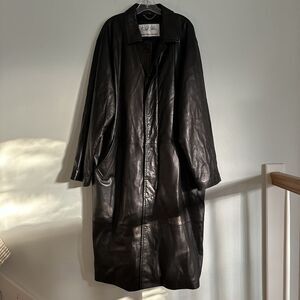Michael Hoban Men’s XXL NORTH BEACH LEATHER Coat Overcoat Goth Rock 80s